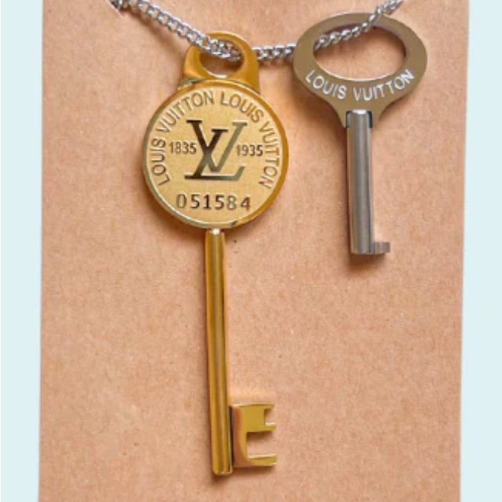 Louis Vuitton Gold and Silver Key Necklace